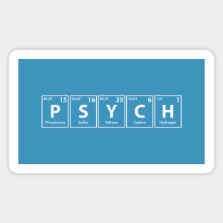 Psych (P-S-Y-C-H) Periodic Elements Spelling Sticker